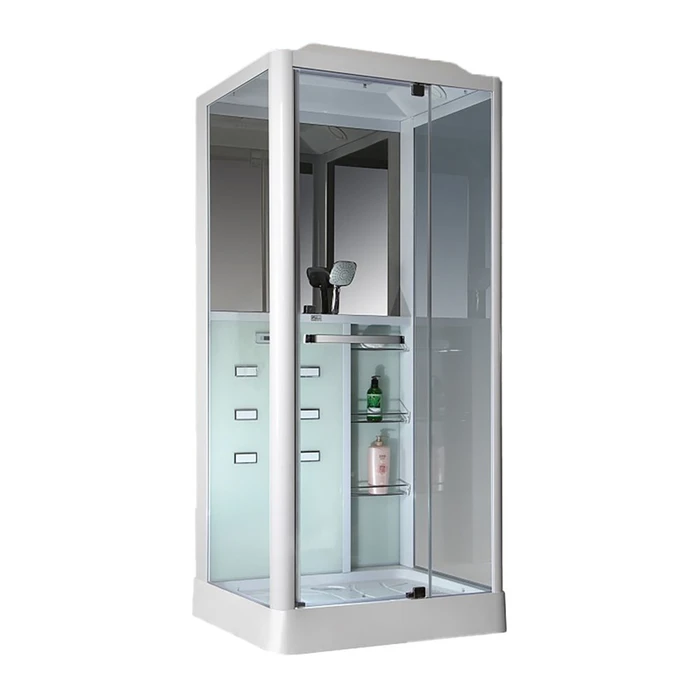 Душевая кабина с тропическим душем CS 126  R 90*100*235 см белая (правая)  дверь распашная слева направо 00054490
