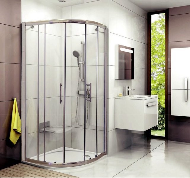 Душевой уголок Ravak Blix XP2CP4 -90 R 500, профиль хром, стекло прозрачное X3B270C00Z1C