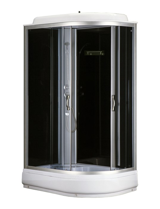 Душевая кабина LORANTO 120х80х215 левосторонняя, поддон 20 см, прозрачное стекло 4 мм, черная (CS-66120-20 L G) CS-66120-20 L G