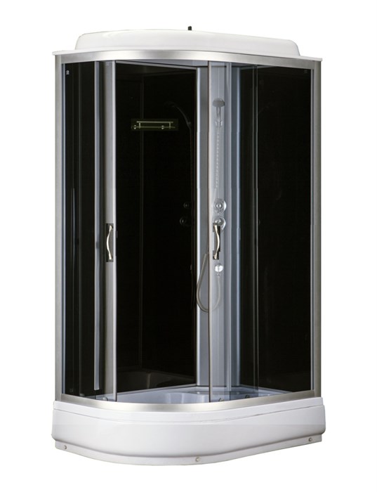 Душевая кабина LORANTO 120х80х215 правосторонняя, поддон 20 см, прозрачное стекло 4 мм, черная (CS-66120-20 R G) CS-66120-20 R G