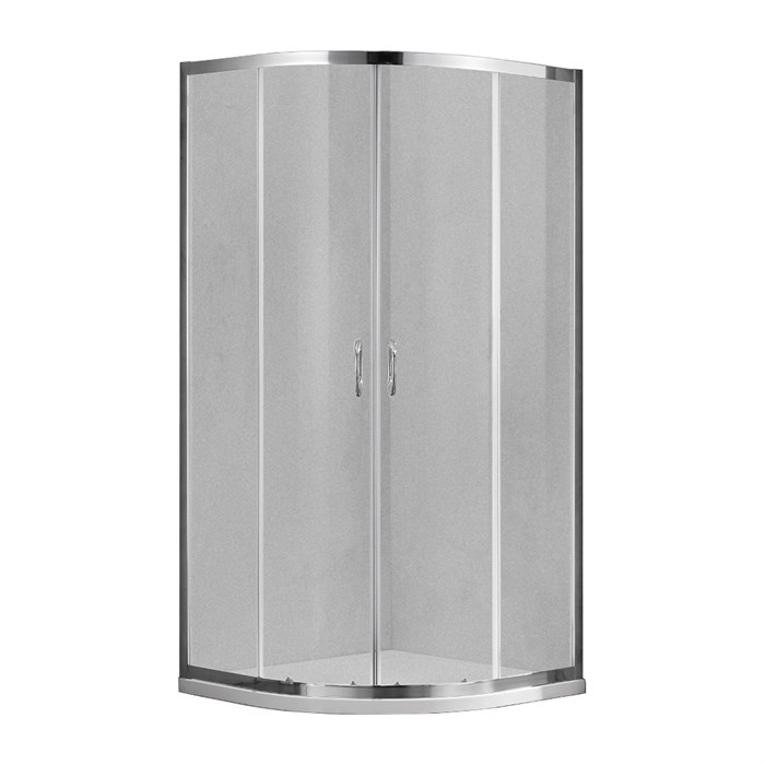 Душевое ограждение Azario MILTON 900х900х2000, БЕЗ ПОДДОНА, полукруглое, матовое стекло 6 мм, цвет профиля серебро (AZ-ND2142 900 FOG) AZ-ND2142 900 FOG