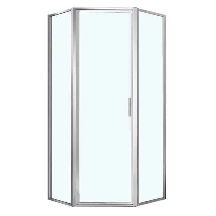 Душевое ограждение Azario RICHMOND 1000х1000х2000 5-угольный, БЕЗ ПОДДОНА, прозрачное стекло 6 мм,  профиль серебро (AZ-NAG3231 1000) AZ-NAG3231 1000