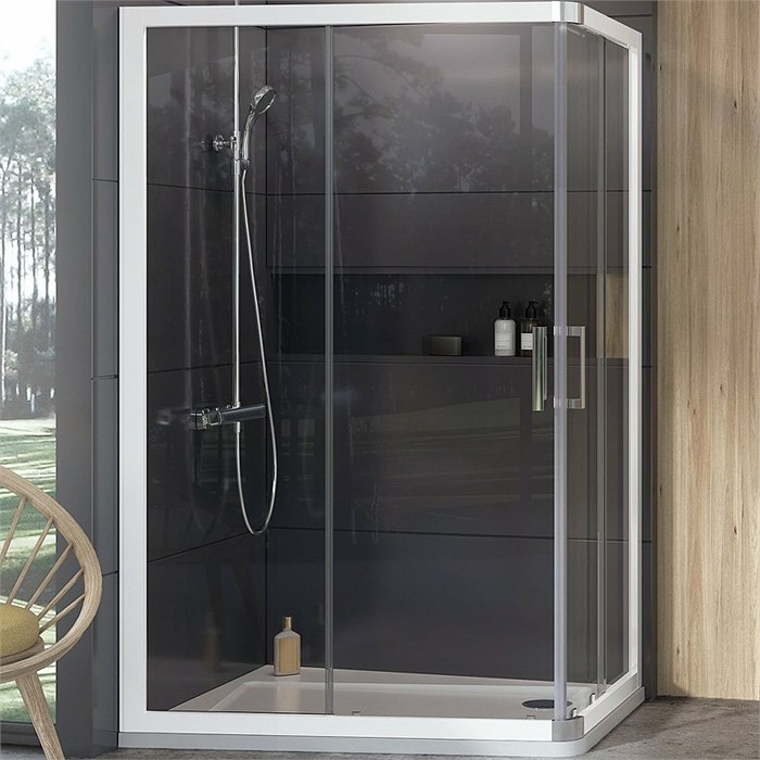 Душевое ограждение Ravak 10° 10AP4 120x90 профиль Белый стекло Transparent (0ZVG70100Z1) 0ZVG70100Z1