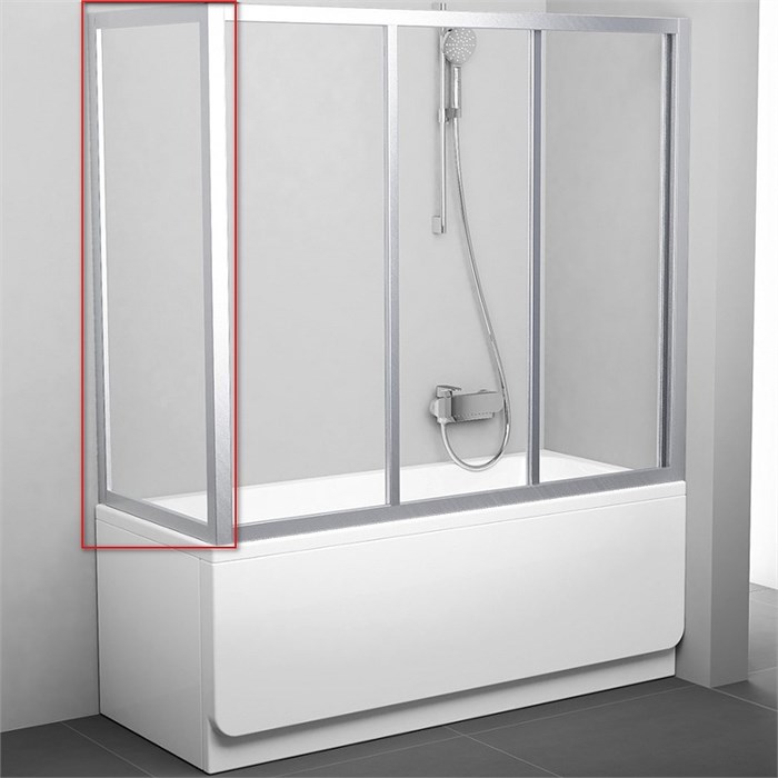 Боковая стенка для шторки на ванну Ravak Supernova APSV 80 профиль Сатин стекло Transpare (95040U02Z1) 95040U02Z1