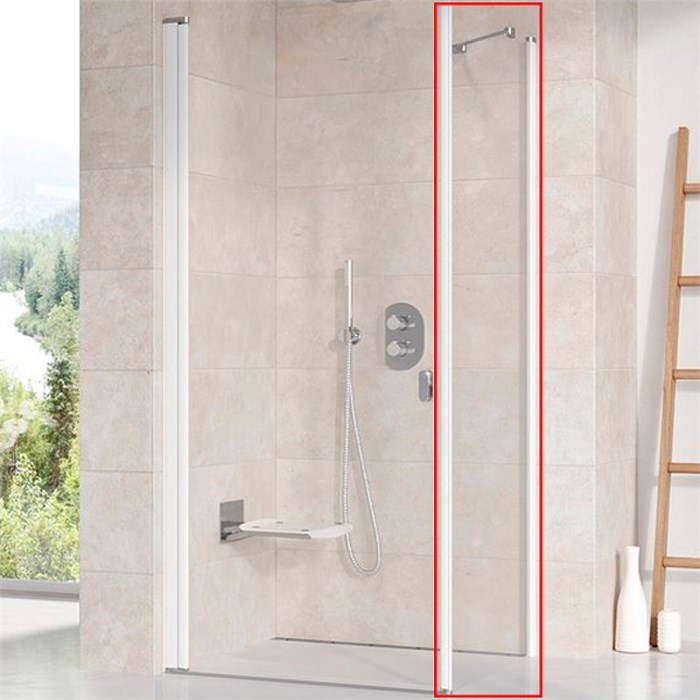 Душевая стенка Ravak Chrome CPS-90 профиль Белый стекло Transparent (9QV70100Z1) 9QV70100Z1