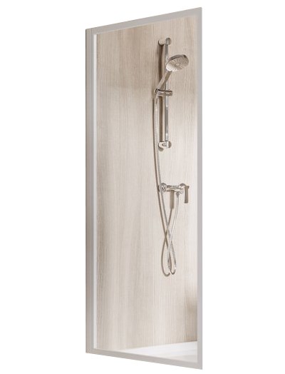 Неподвижная душевая стенка Ravak Supernova PSS-90, профиль белый, цвет стекла "Водная зябь" 94070100ZG