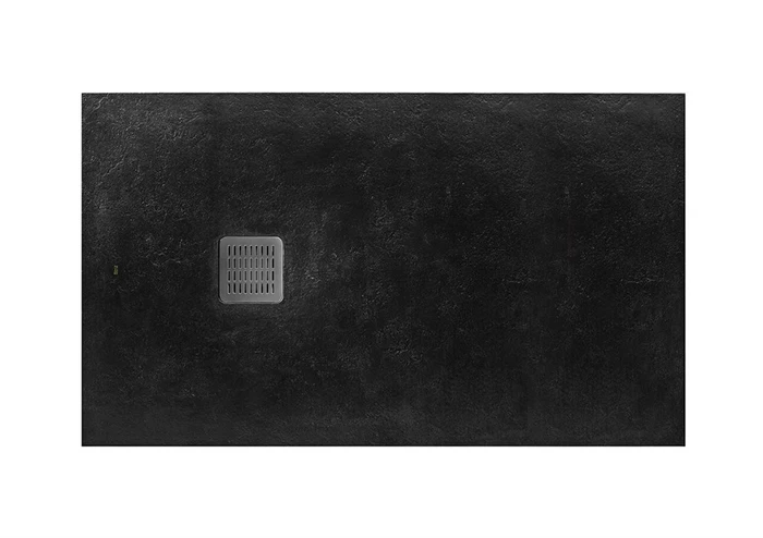 TERRAN Душевой поддон 1600x700 черный, с сифоном и решеткой AP1016402BC01400