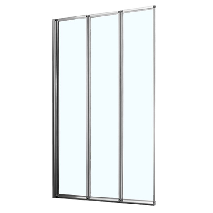 Шторка для ванны AZARIO PRESTON 800*1500 3-х секционная, прозрачное стекло 4 мм, цвет профиля хром (AZ-NFC6433 800) AZ-NFC6433 800