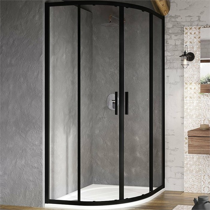 Душевое ограждение Ravak Blix BLSCP4-90 90x90 стекло Transparent, профиль Черный (X3BM70300Z1) X3BM70300Z1