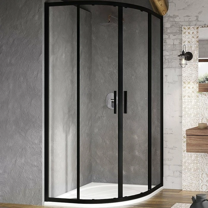 Душевой уголок BLIX SLIM BLSCP4-90 черный+Transparent X3BM70300Z1