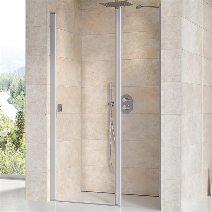 Душевая дверь Ravak Chrome CSD2-100 распашная, стекло Transparent, профиль Сатин (0QVACU00Z1) 0QVACU00Z1