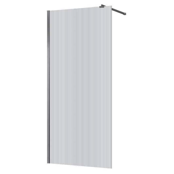 Душевая перегородка Azario Walk-in 1000х1950 рифленое стекло 8 мм, профиль графит матовый (AZ-251-100-MGR-CRF) AZ-251-100-MGR-CRF