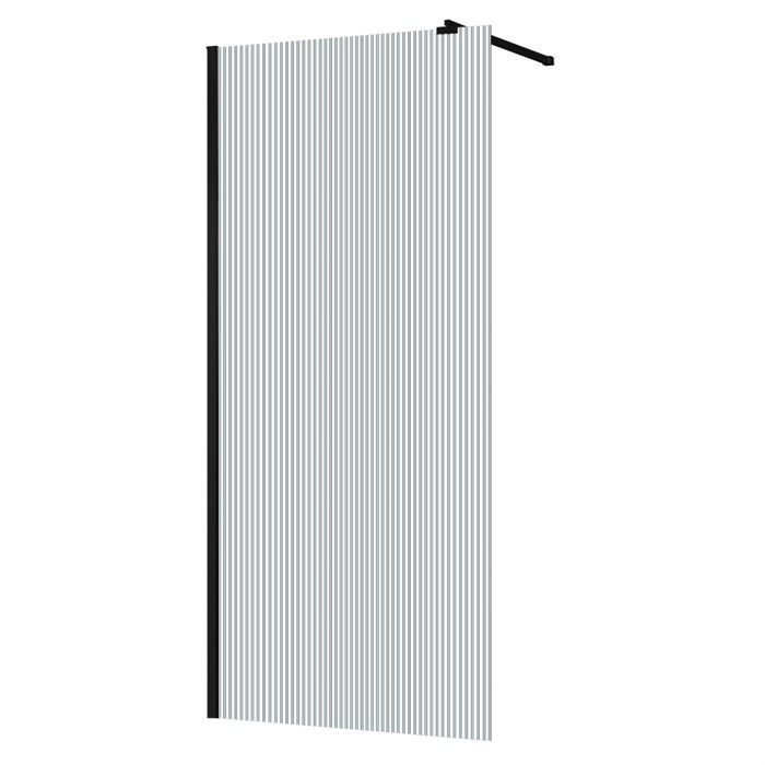 Душевая перегородка Azario Walk-in 1100х1950 рифленое стекло 8 мм, профиль черный матовый (AZ-251-110-MB-CRF) AZ-251-110-MB-CRF