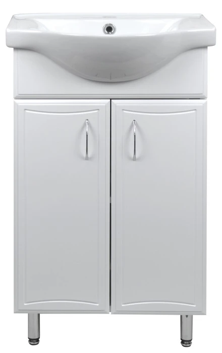 ВЫВОД Комплект Тумба Коралл 50 с раковиной (арт.7050) Basic 50 (Турция) (2 места) CS00070573