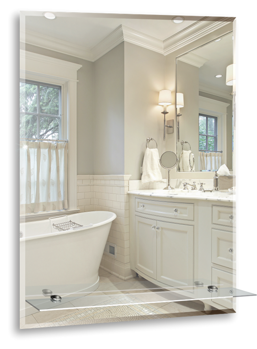 Зеркало LORANTO Модерн Люкс 490х680 мм с полкой (00000000339) 00000000339