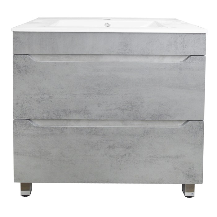Комплект Тумба Loranto Florena 70 710х470х810 напольная, с раковиной Azario Leon, светлый бетон (CS00086991) CS00086991