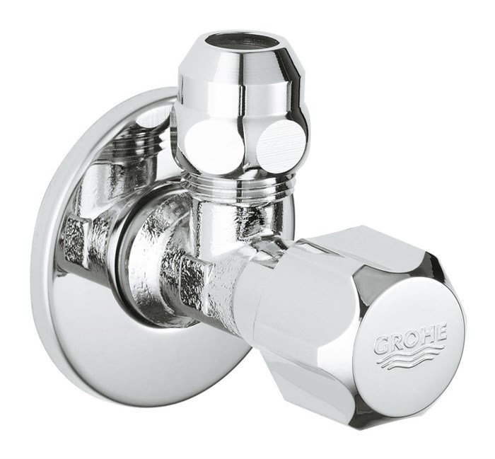Вентиль угловой GROHE 1/2″-3/8″ для подключения смесителей, хром (2201700M) 2201700M