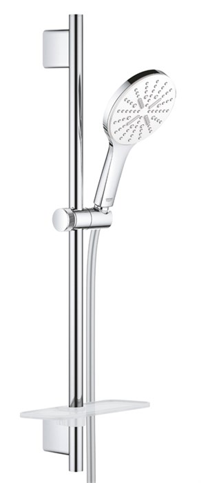 Душевой набор GROHE Rainshower SmartActive 130, 3 вида струй, белая луна (26576LS0) 26576LS0