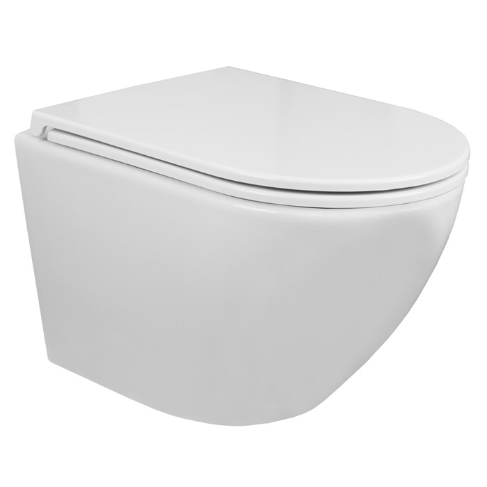 Унитаз подвесной Azario Grado 490х370х360 безободковый с быстросъемным сиденьем микролифт (AZ-0046 -N) AZ-0046N