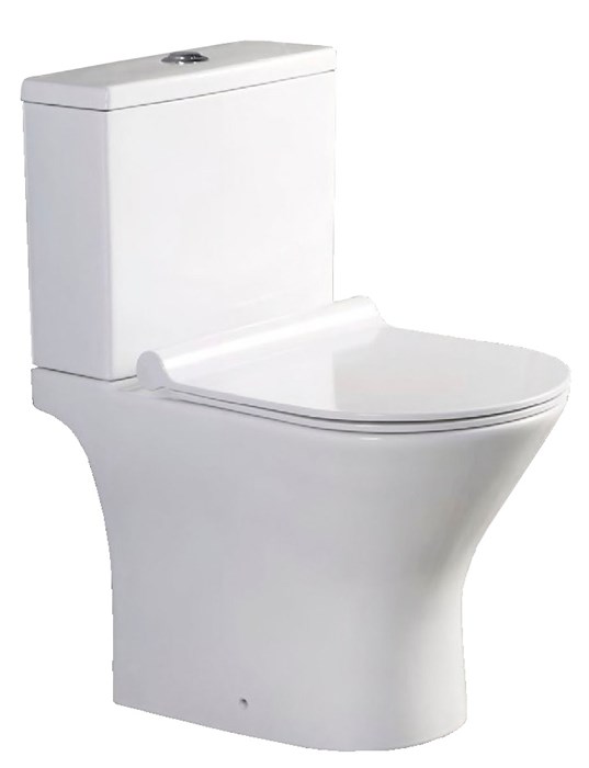 Унитаз-компакт Azario Verde 615х360х745 напольный, безободковый, с сиденьем микролифт ( AZ-2224) AZ-2224