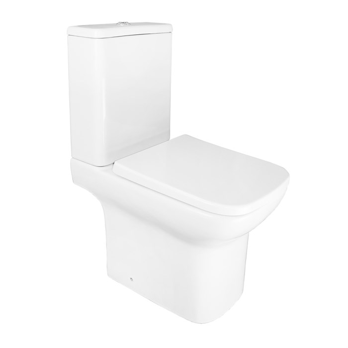 Унитаз-компакт Azario Alba 620х405х805 напольный, безободковый, с сиденьем микролифт (AZ-8323) AZ-8323