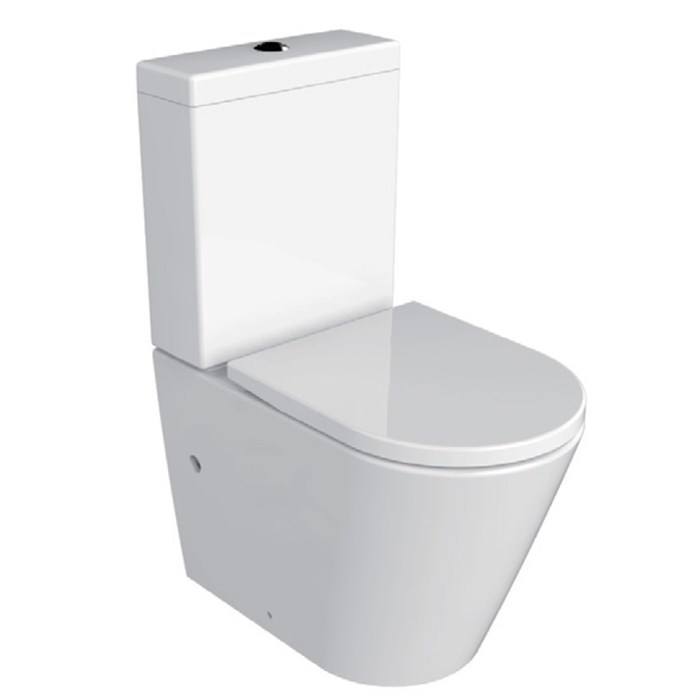 Унитаз-компакт Azario Luana 615х375х840 напольный, безободковый, с сиденьем микролифт (AZ-8593) AZ-8593