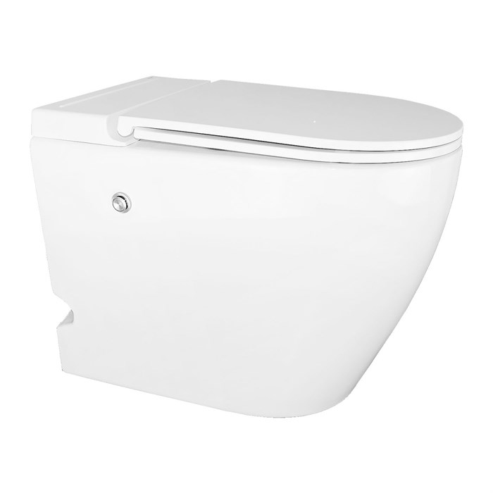 Унитаз импульсный Azario 360х570х450 напольный, полукруглый, быстросъемное сиденье микролифт (AZ-102) AZ102