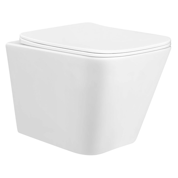 Унитаз подвесной Azario Hugo 350х480х363, безободковый, с быстросъемным сиденьем микролифт (AZ-3103) AZ-3103