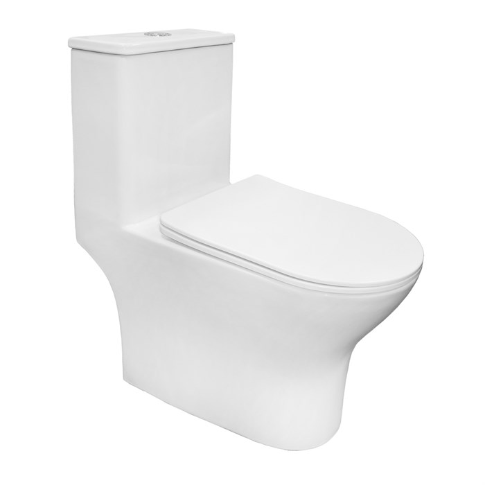 Унитаз-моноблок AZARIO Terni 670x350x760 слив "Торнадо", быстросъемное сиденье микролифт (AZ-8618T) AZ-8618T