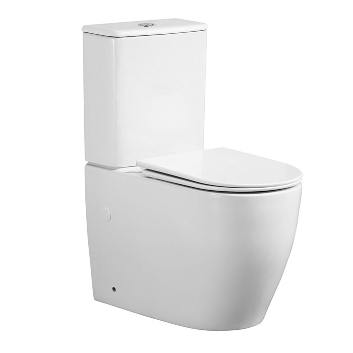 Унитаз-компакт Azario BONELLE 355х630х795 напольный, безободковый, слив "Торнадо", в комплекте с быстросъемным сиденьем микролифт (AZ-1229A) AZ-1229A