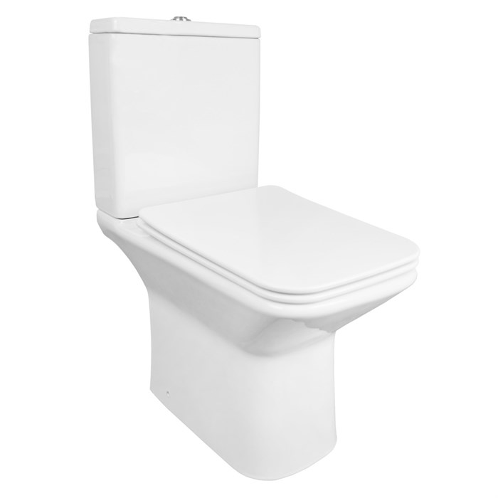 Унитаз-компакт Azario Formal 370х615х790 напольный, безободковый, в комплекте с бачком и сиденьем микролифт (AZ-1353B) AZ-1353B