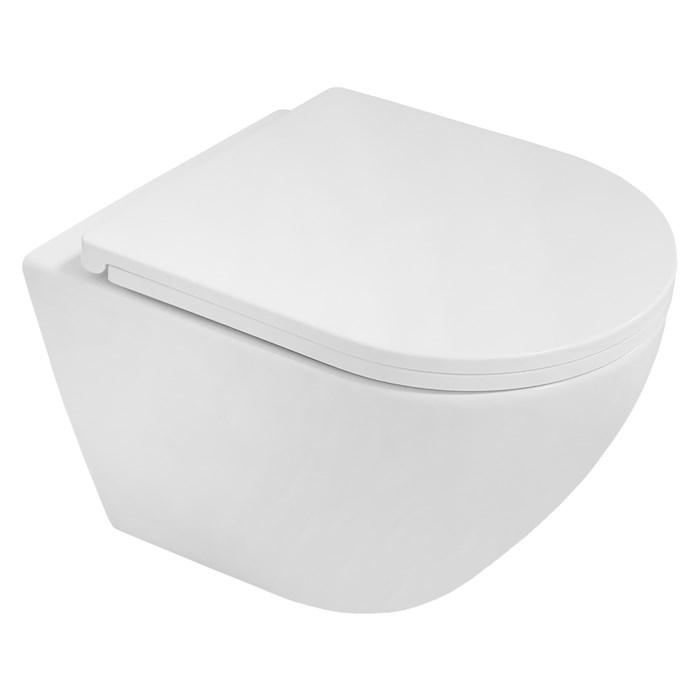 Унитаз подвесной Azario Blanco 360х490х360 безободковый, система слива "Торнадо", быстросъемное сиденье микролифт (AZ-9003WT) AZ-9003WT