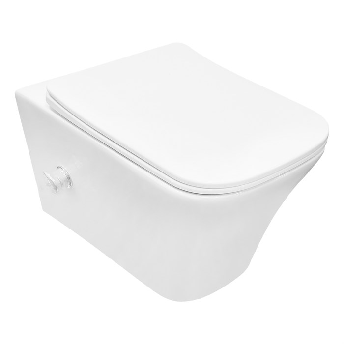 Унитаз подвесной Azario Nove 350х520х365 безободковый, c функцией биде, в комплекте быстросъемное сиденье микролифт (AZ-9321B) AZ-9321B