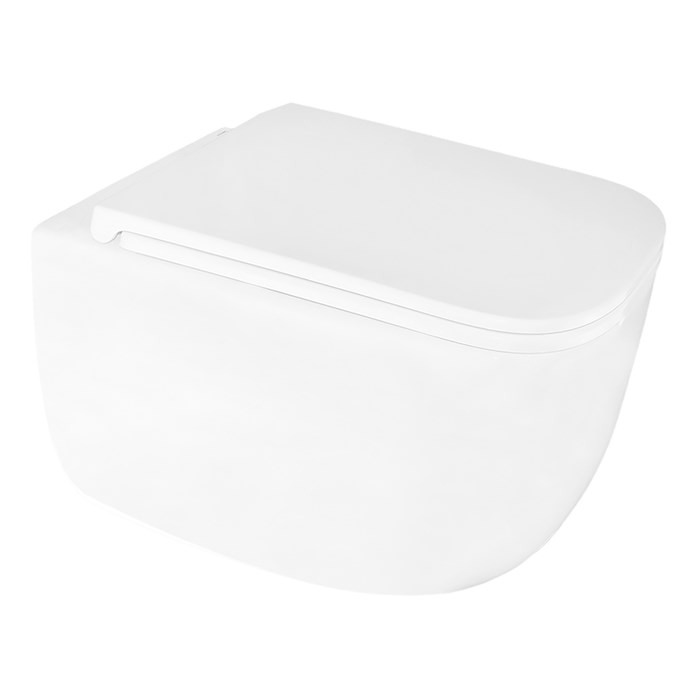 Унитаз подвесной Azario FOTE 340х480х350 безободковый, слив "Скрытое Торнадо", с быстросъемным сиденьем микролифт (AZ-116-UQ3) AZ-116-UQ3