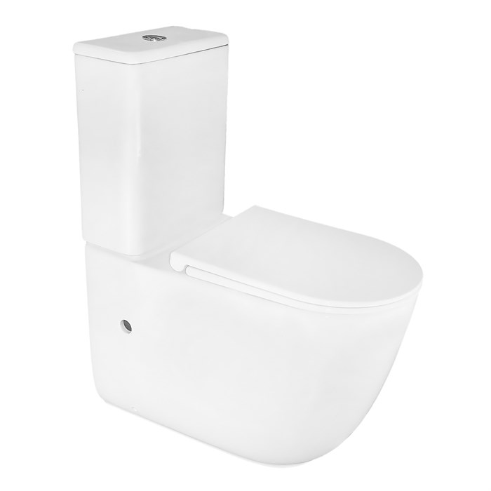 Унитаз-компакт Azario RIANO 355х620х790 напольный, безободковый, слив "Торнадо" с быстросъемным сиденьем "Микролифт" (AZ-1307A) AZ-1307A