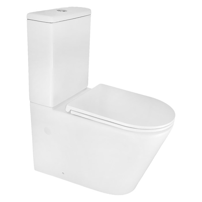 Унитаз-компакт Azario MIZEN 360х660х800 напольный, безободковый, смыв "Скрытое Торнадо", с быстросъемным сиденьем "Микролифт" (AZ-8300) AZ-8300