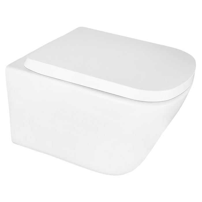 Унитаз подвесной Azario Vesper 360х510х365 безободковый, слив "Скрытое Торнадо", с быстросъемным сиденьем микролифт (AZ-1373WH) AZ-1373WH