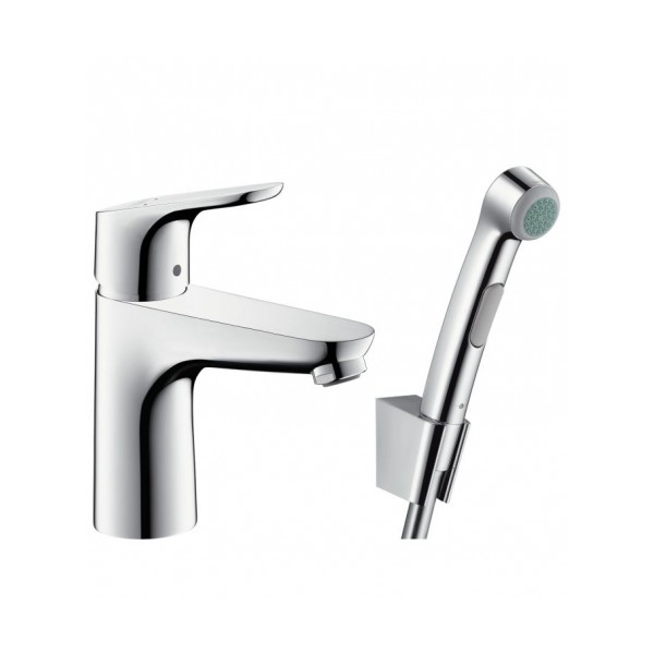 Смеситель для раковины Hansgrohe Focus с гигиеническим душем, однорычажный, хром (31927000) 31927000