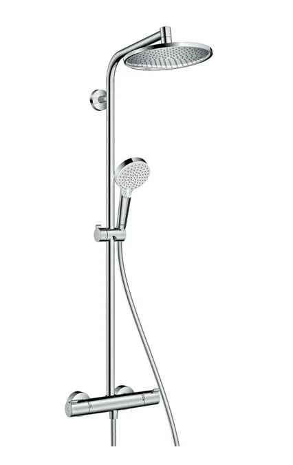 27268000 Crometta S 240 1jet Showerpipe, EcoSmart, 9 л/мин, душевая система для душа с термостатом 27268000