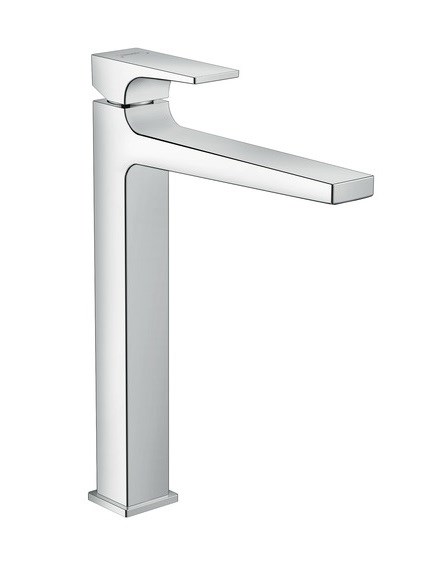 Смеситель для раковины в форме таза 260, Metropol однорычажный, с рычаговой рукояткой, со сливным клапаном Push-Open, хром 32512000 32512000