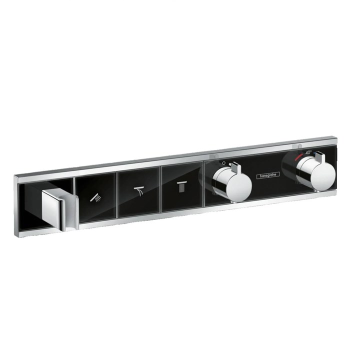 RainSelectТермостат для душа на 3 потребителя, черный/хром 15356600