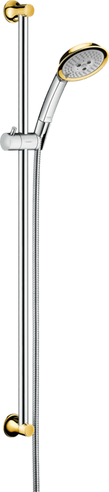Душевой набор Hansgrohe Raindance Classic 100 3jet со штангой 90 см, хром/золото (27841090) 27841090