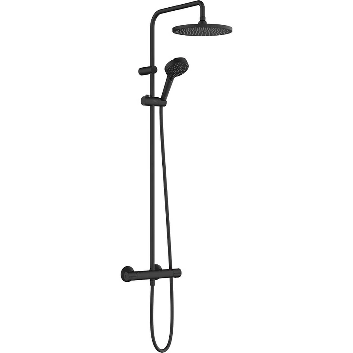 26426670 HG Vernis Blend Showerpipe 240 термостатическая душевая система, матовый черный 26426670