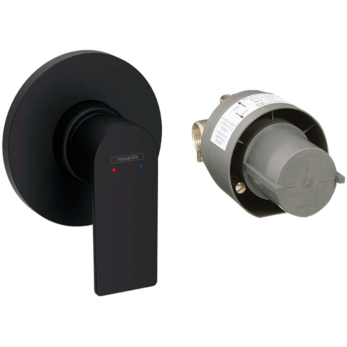 Смеситель для душа Hansgrohe Rebris E керамический картридж, черный матовый (72658670) 72658670