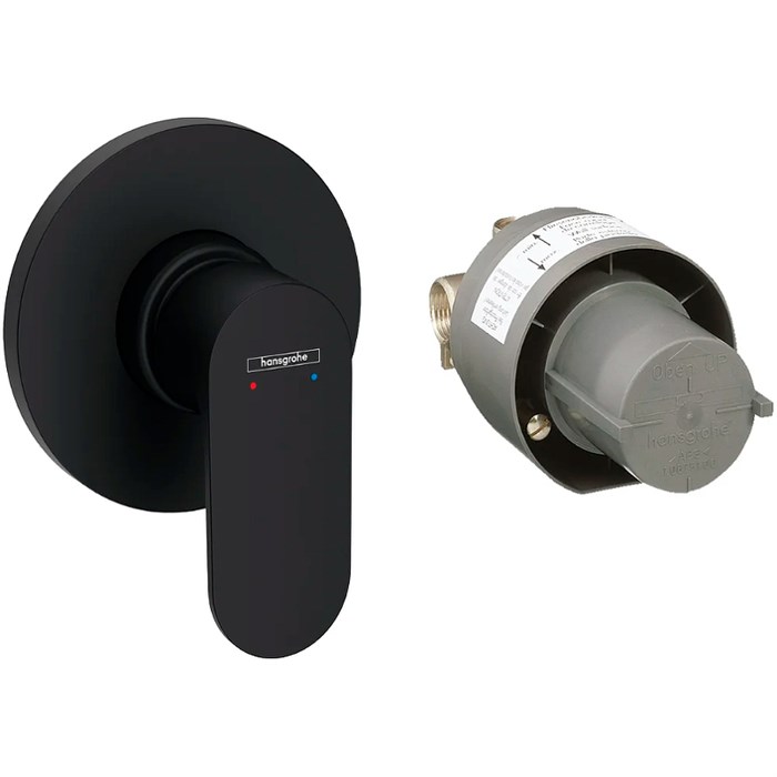 Смеситель для душа Hansgrohe Rebris S керамический картридж, черный матовый (72648670) 72648670