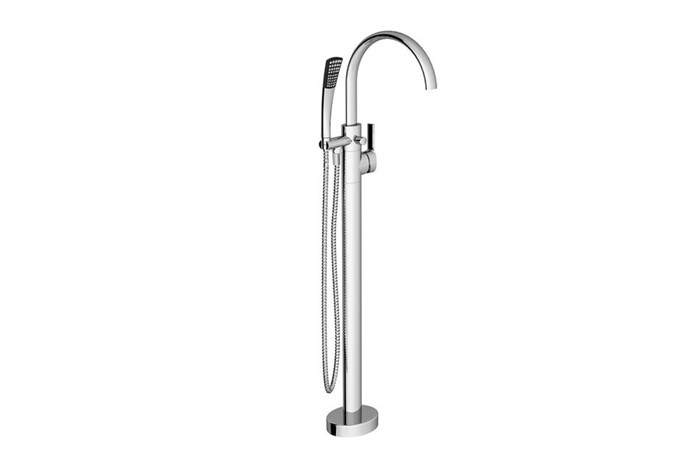 Смеситель для ванны Ravak FM 080.00, напольный, однорычажный, с душевой лейкой, хром  (X070059) X070059