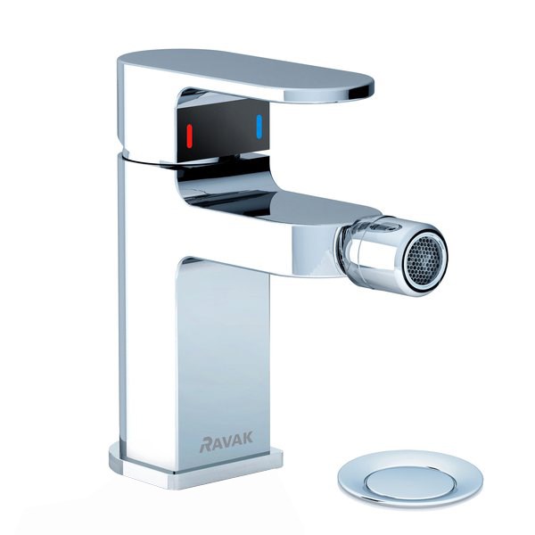 Смеситель для биде Ravak Chrome CR 055.00, с донным клапаном, однорычажный, хром (X070055) X070055