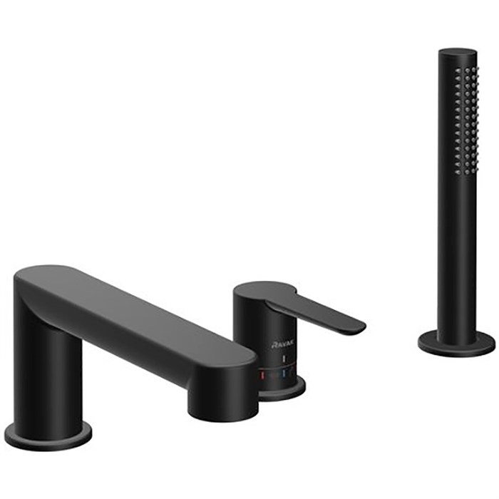 Смеситель на борт ванны Ravak Puri PU 026.20 керамический картридж, черный матовый (X070186) X070186