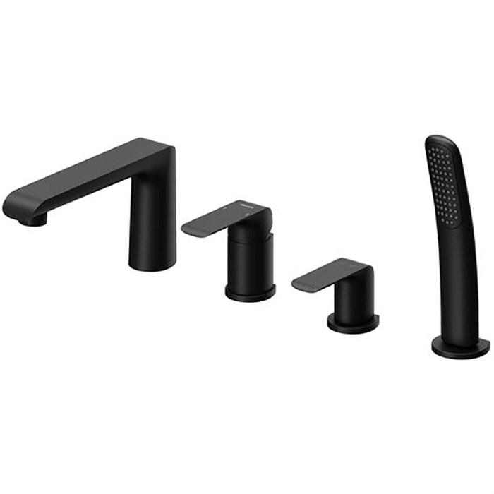 Смеситель на борт ванны Ravak Flat FL 026.20 керамический картридж, черный матовый (X070176) X070176