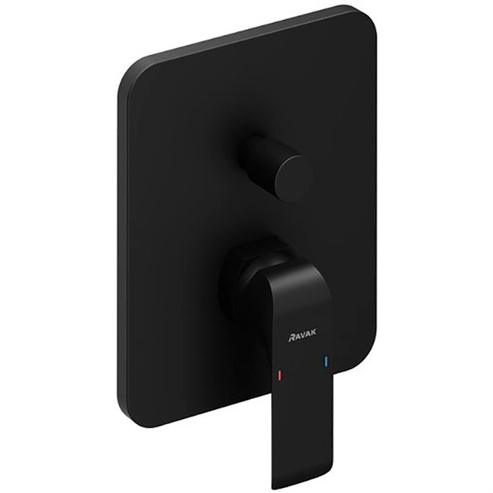 Смеситель для душа Ravak Flat FL 065.20 внешняя часть, керамический картридж, черный матовый (X070179) X070179